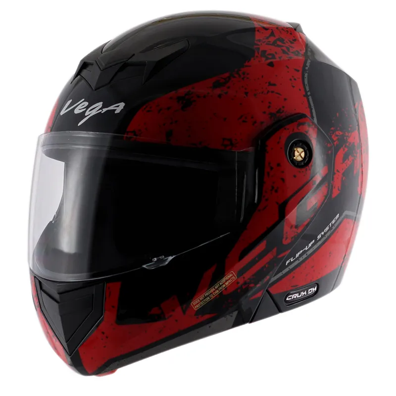 VEGA Crux Dx Victor Black Red Full Face Helmet