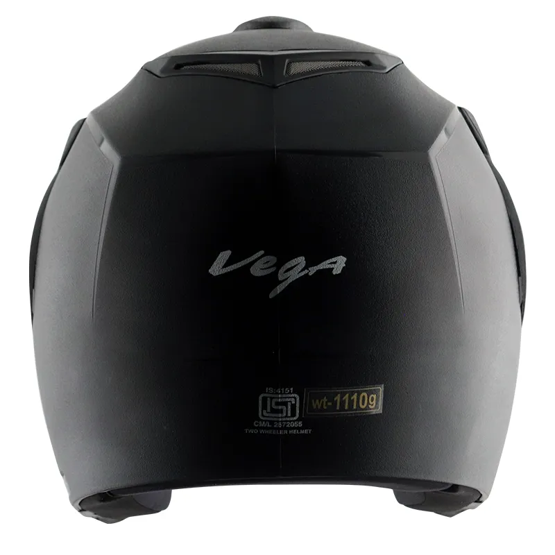 VEGA Crux Open Face Black Half Face Helmet