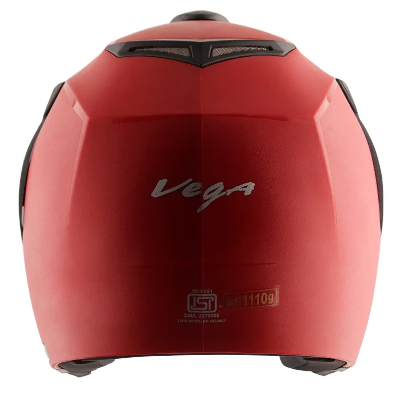 VEGA Crux Open Face Red Half Face Helmet