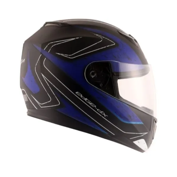 VEGA Edge Dx Crystal Black Blue Full Face Helmet