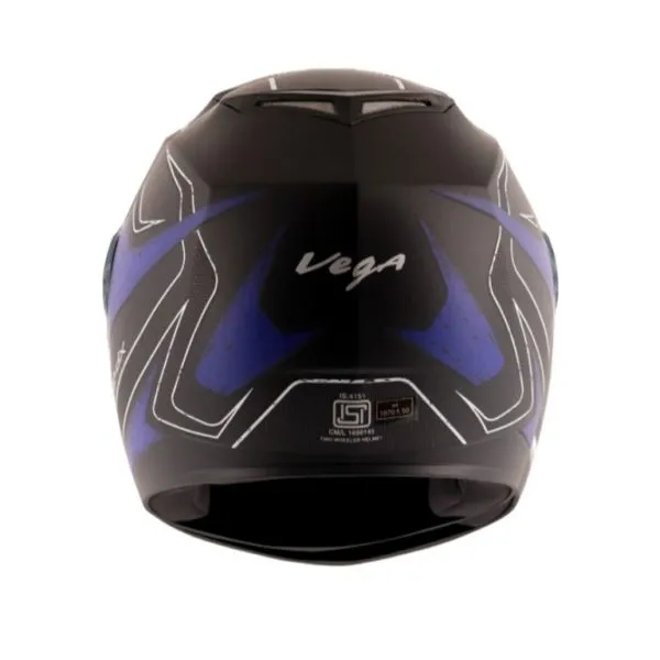 VEGA Edge Dx Crystal Black Blue Full Face Helmet