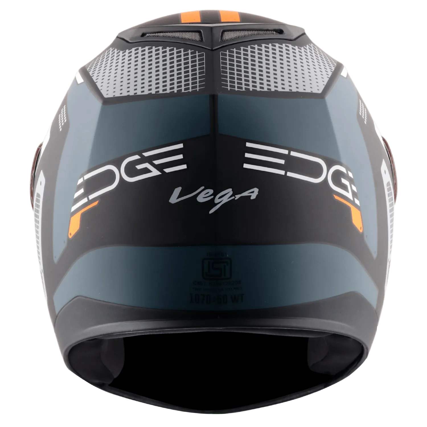 VEGA Edge Dx Pasion Gr Dull Black Orange Full Face Helmet