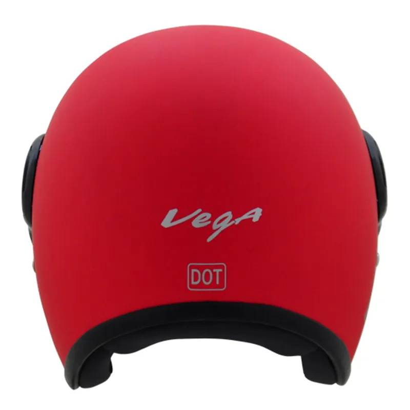VEGA Jet Dull Red Half Face Helmet