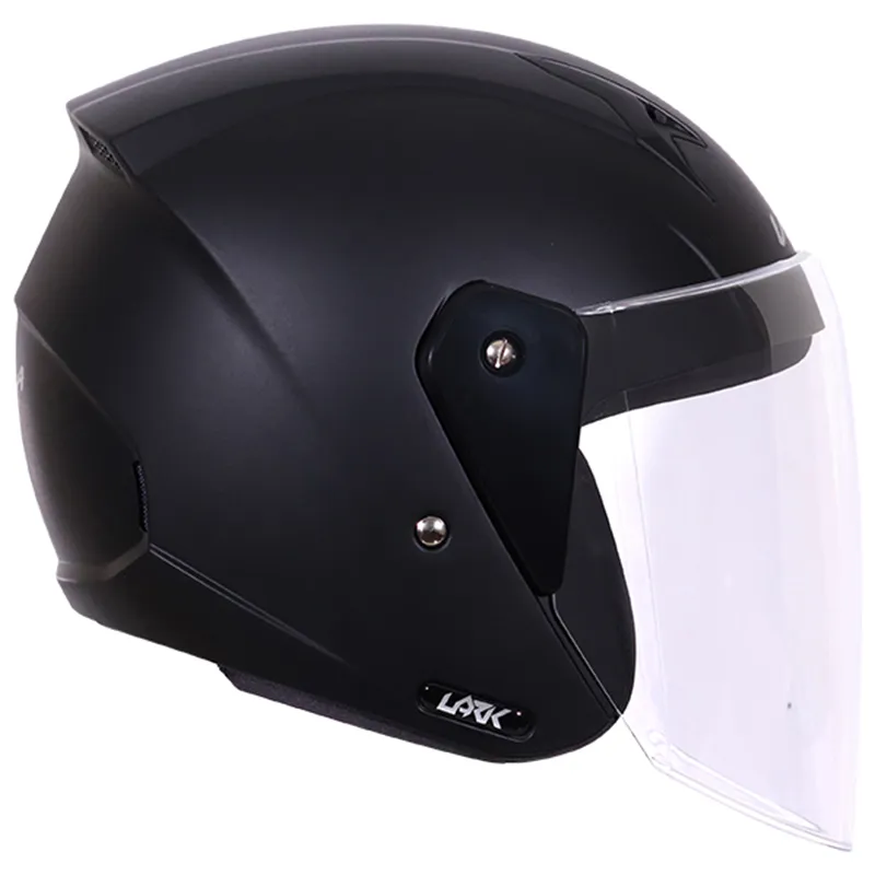 VEGA Lark Dull Black Half Face Helmet