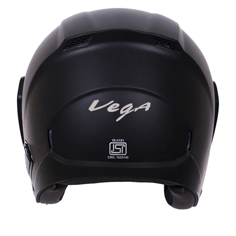 VEGA Lark Dull Black Half Face Helmet