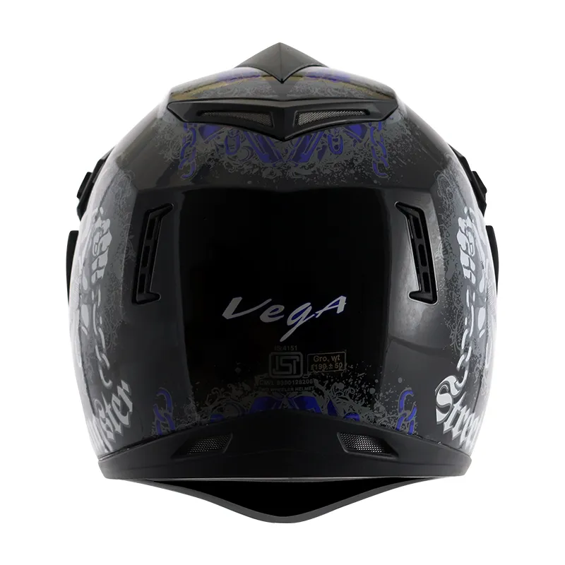 VEGA Gangster Black Blue Off Road Helmet