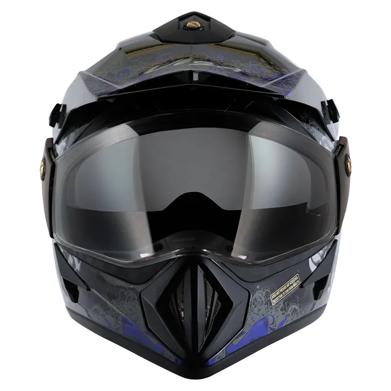 VEGA Gangster Black Blue Off Road Helmet