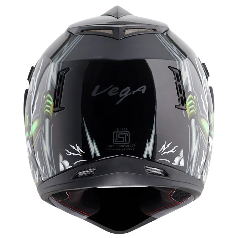 VEGA Thunder Black Grey Off Road Helmet