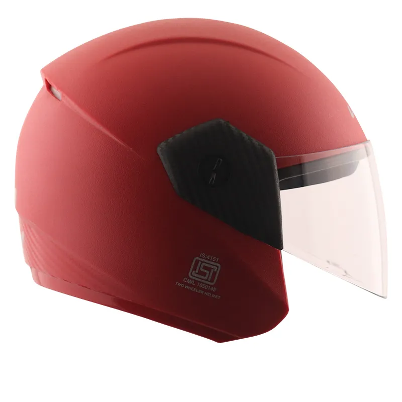 VEGA Ridge Red Half Face Helmet