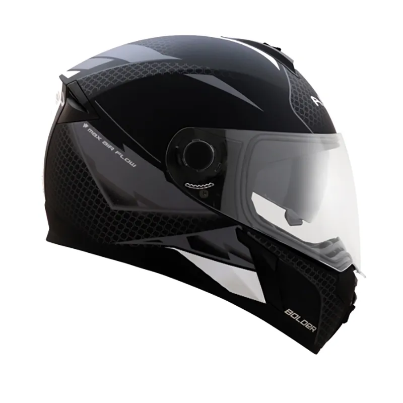 VEGA Ryker Bolder Dull Black Silver Full Face Helmet