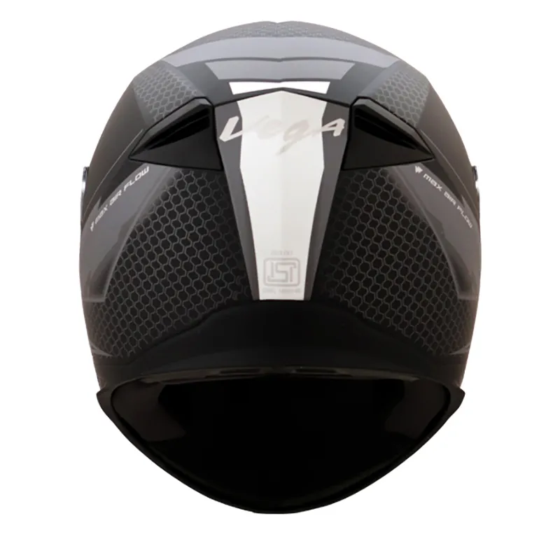 VEGA Ryker Bolder Dull Black Silver Full Face Helmet