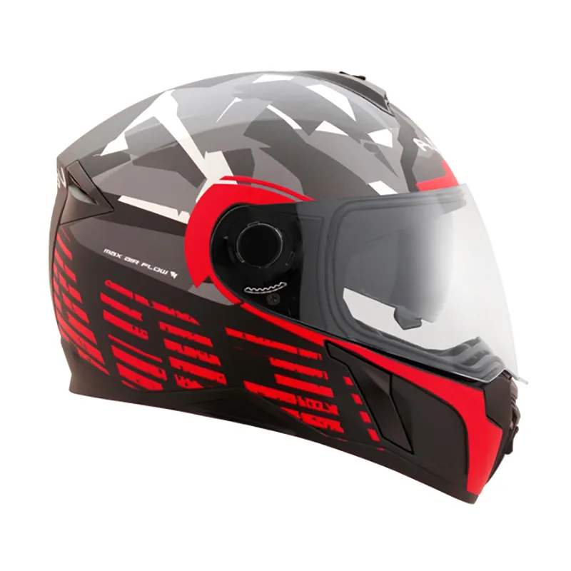 VEGA Ryker Camo Dull Black Red Full Face Helmet