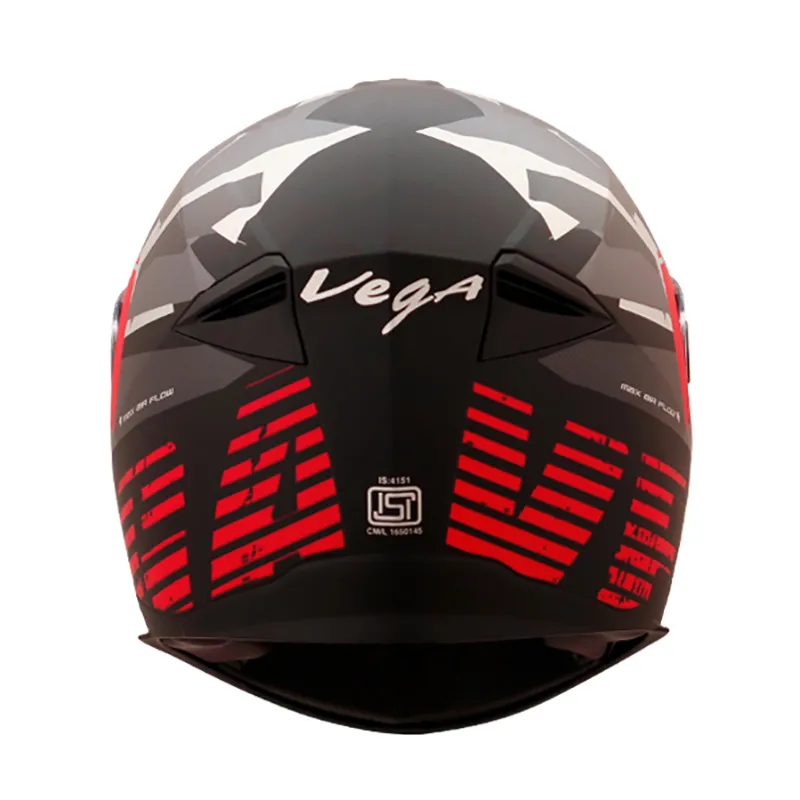 VEGA Ryker Camo Dull Black Red Full Face Helmet