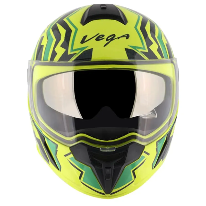 VEGA Ryker Elite Neon Yellow Green Full Face Helmet