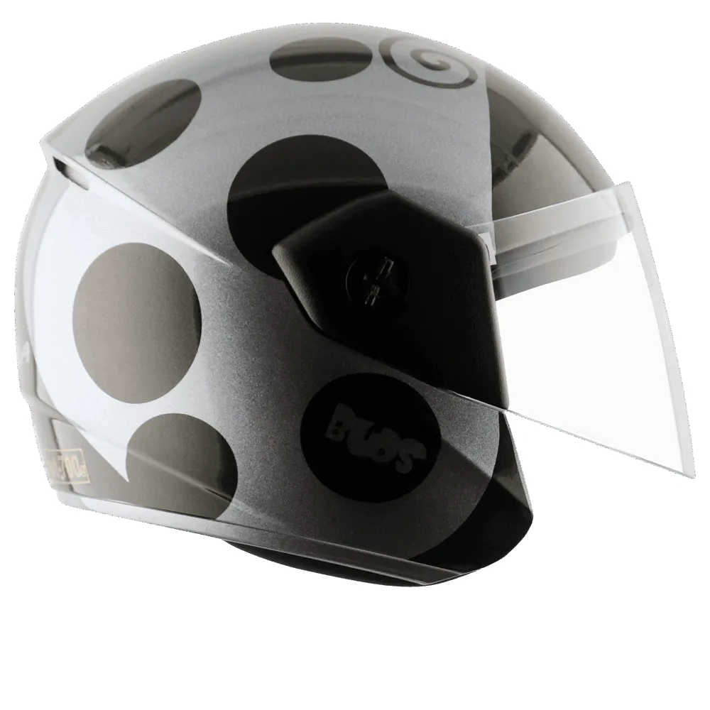 Vega Buds Dx Of Beetle Anthricite Black Half Face Helmet