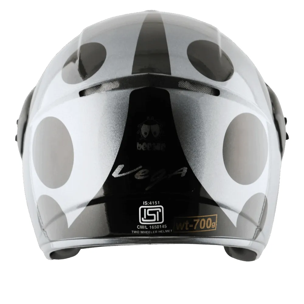Vega Buds Dx Of Beetle Anthricite Black Half Face Helmet