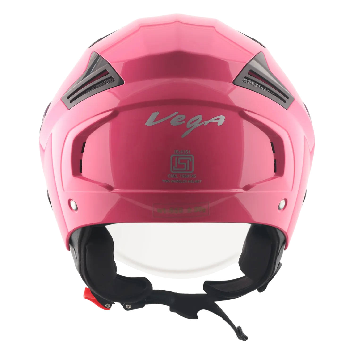 Vega Clark Solid Pink Half Face Helmet