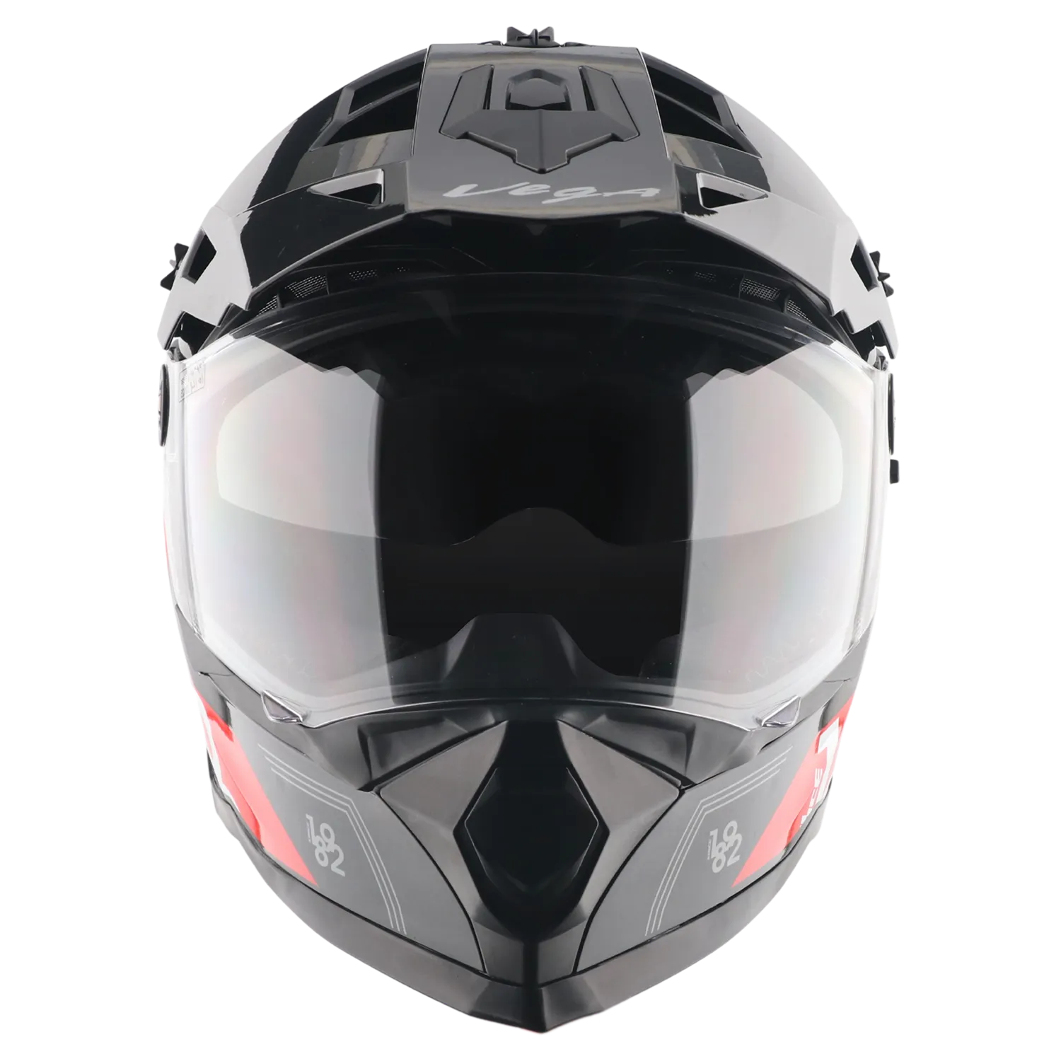 Vega VF-11 Dirt-X Aircraft Black Red Off Road Helmet