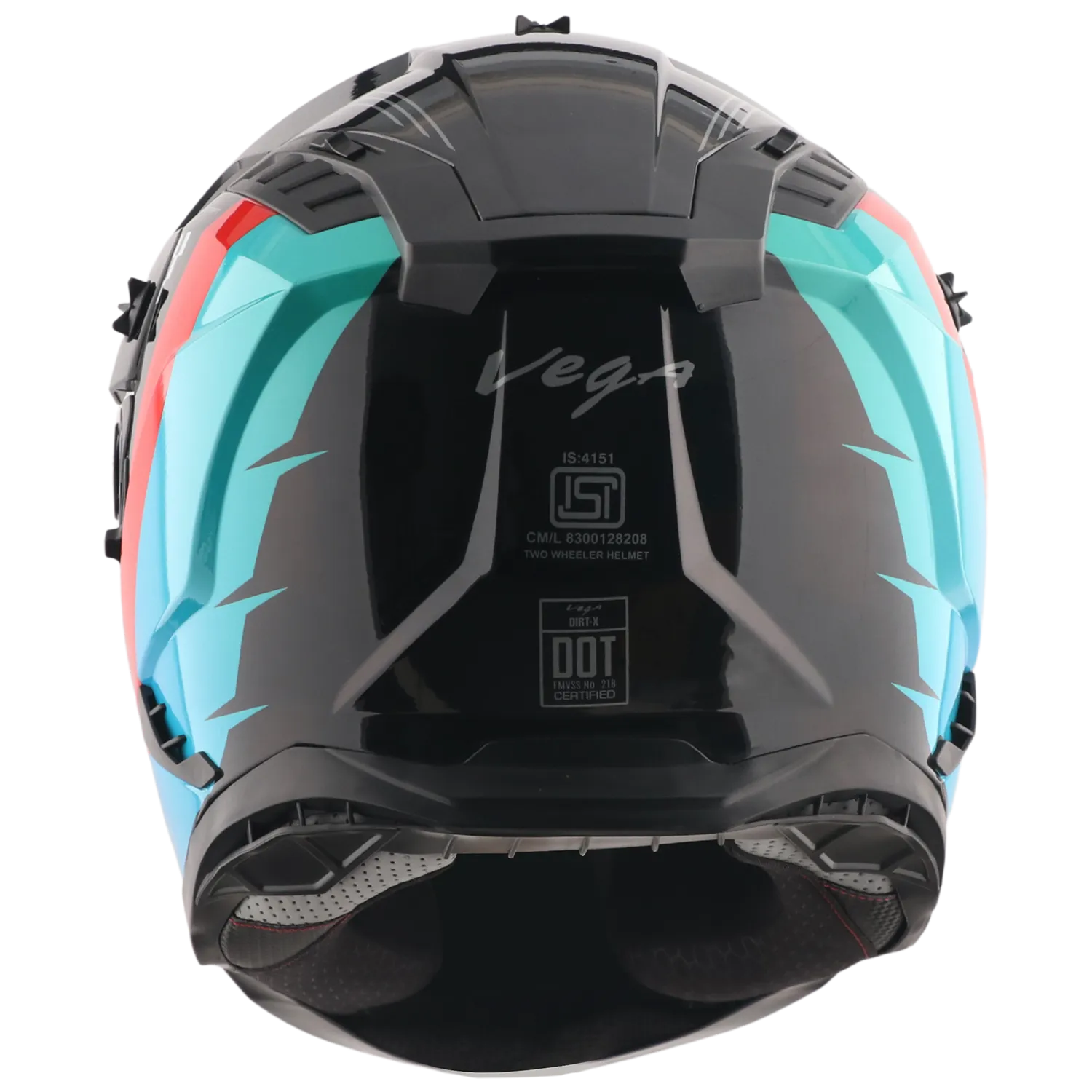 Vega VF-11 Dirt-X Aircraft Black Red Off Road Helmet