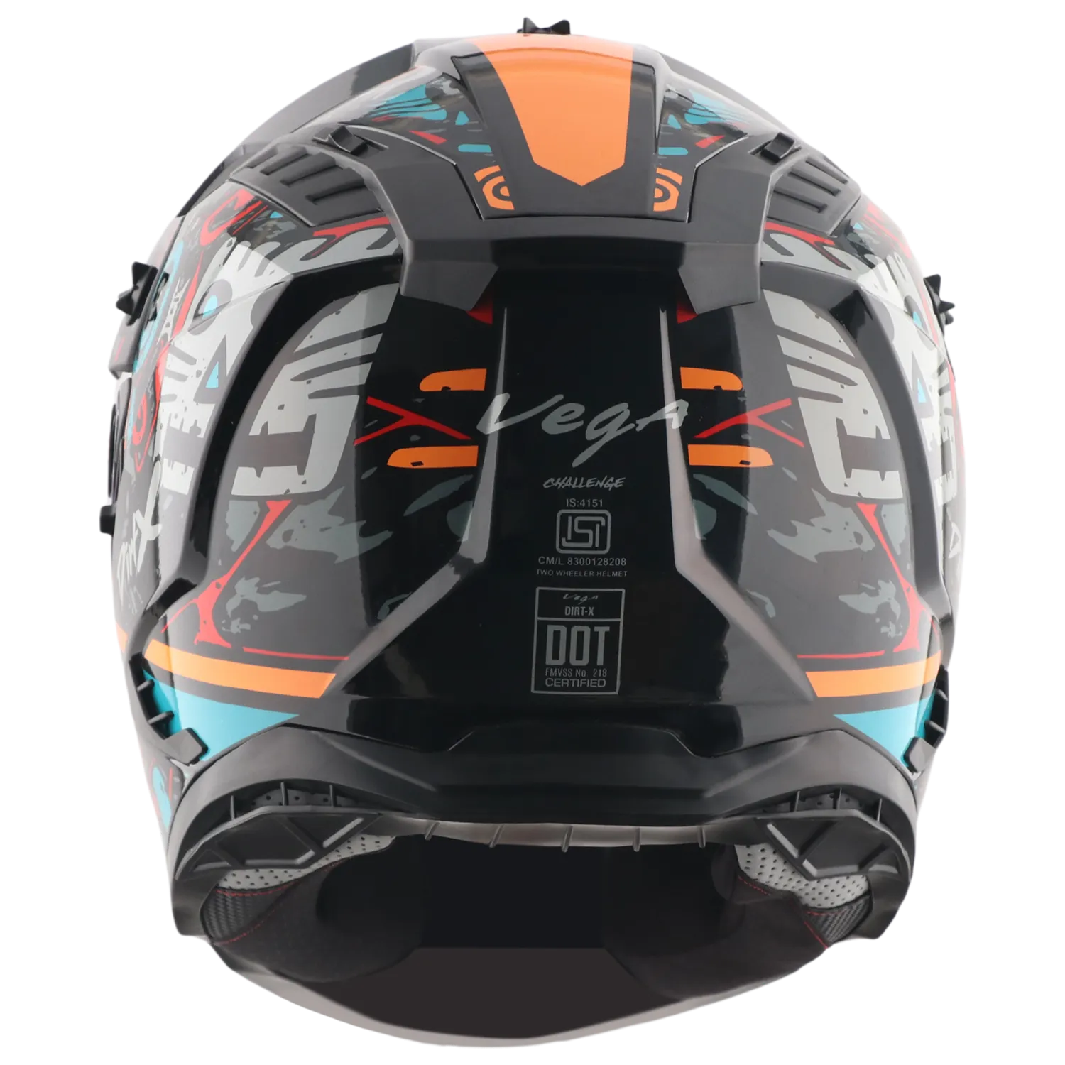Vega Dirt Dx Challenge Black Red Off Road Helmet