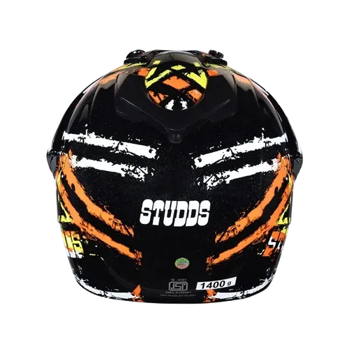 VEGA Motocross Orange Black Off Road Helmet