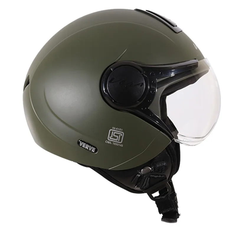 VEGA Verve Dull Army Green Half Face Helmet