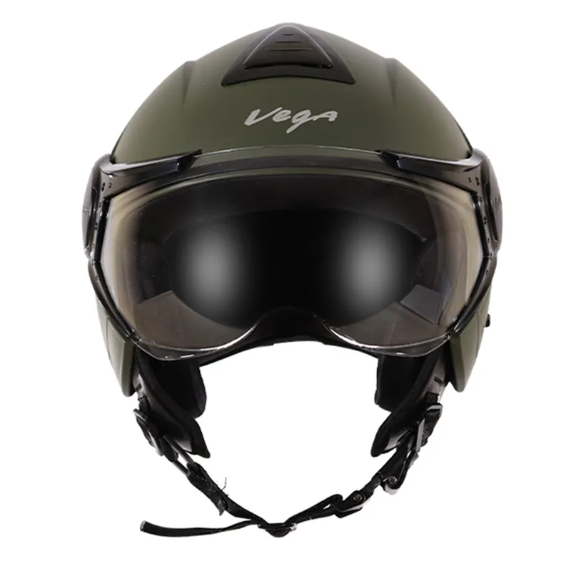 VEGA Verve Dull Army Green Half Face Helmet