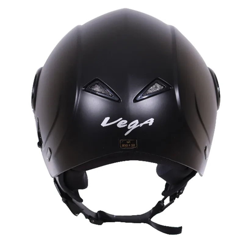 VEGA Verve Dull Black Half Face Helmet