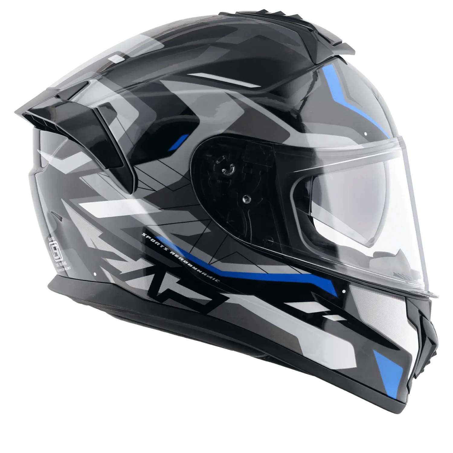 VEGA Zap Dx Volt Black Blue Full Face Helmet