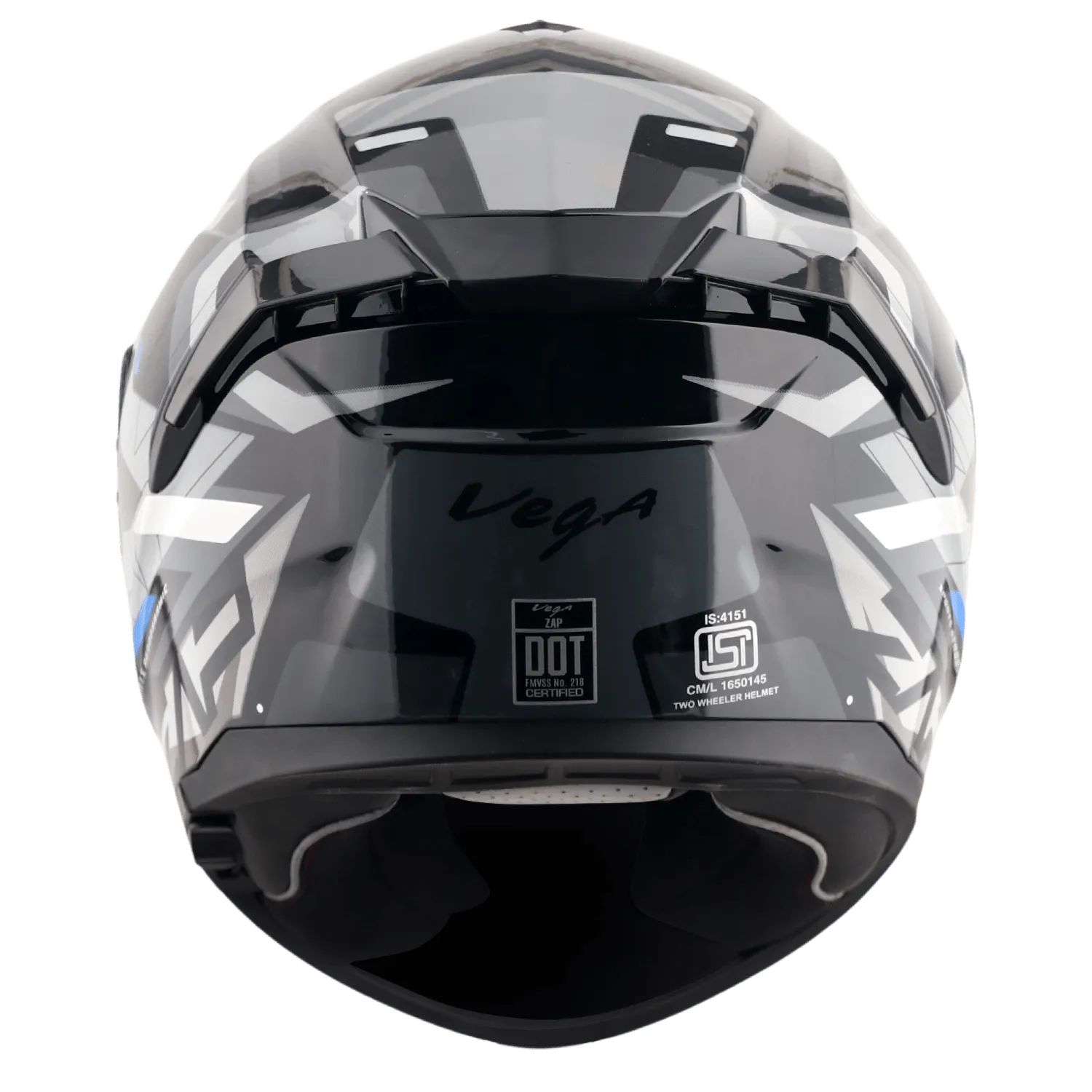 VEGA Zap Dx Volt Black Blue Full Face Helmet