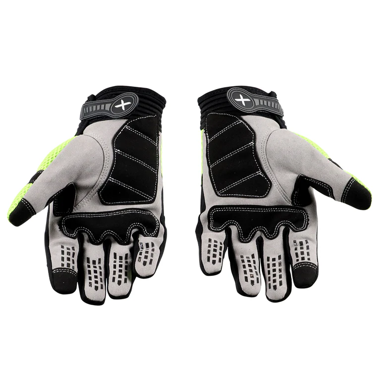 AXOR Air Stream Black Neon Green Gloves Riding Gears