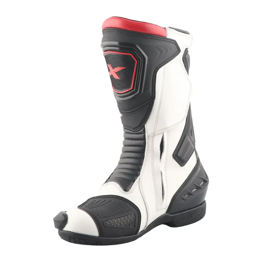 Axor Slip Stream Pro(10) Black White Red Riding Gears Boots