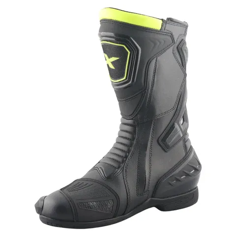 Axor Slip Stream Pro 10 Black Neon Green Riding Gears Boots